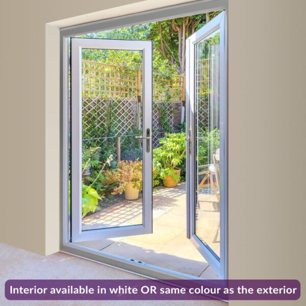 Colour French Doors with White Interior