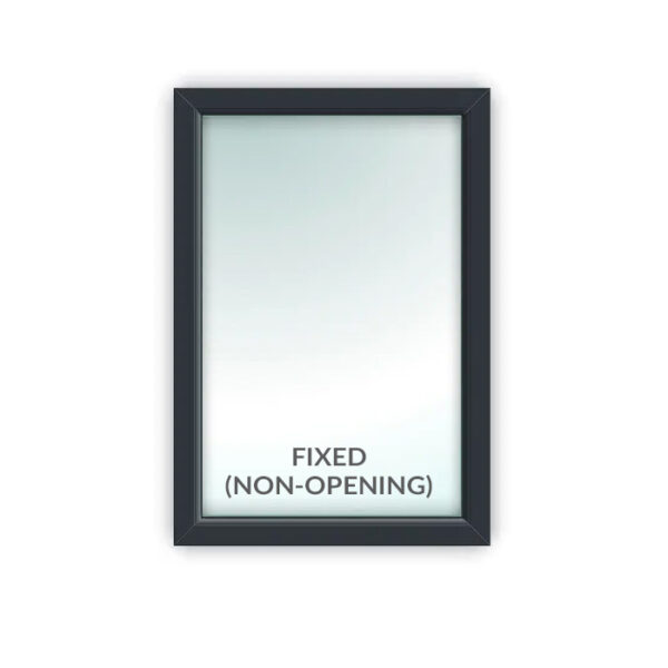 Anthracite Grey Fixed Window - Style 1A