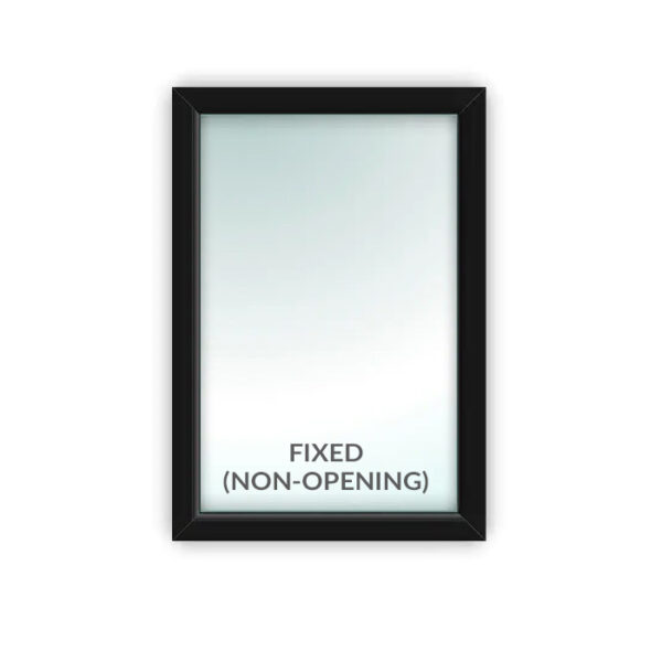 Black Fixed Window - Style 1A