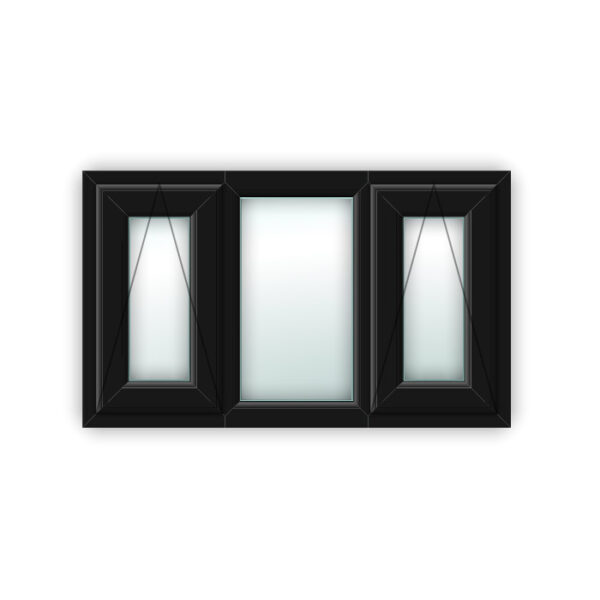 Black UPVC Window Style 40