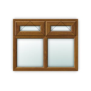Light Oak UPVC Window Style 21