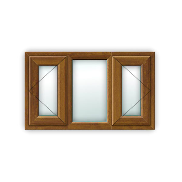 Light Oak UPVC Window Style 42