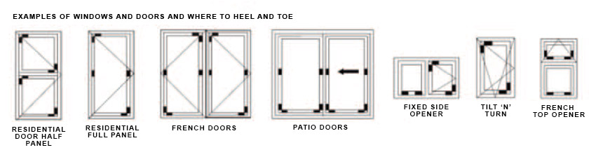 uPVC French Door Installation - Heel & Toe Examples