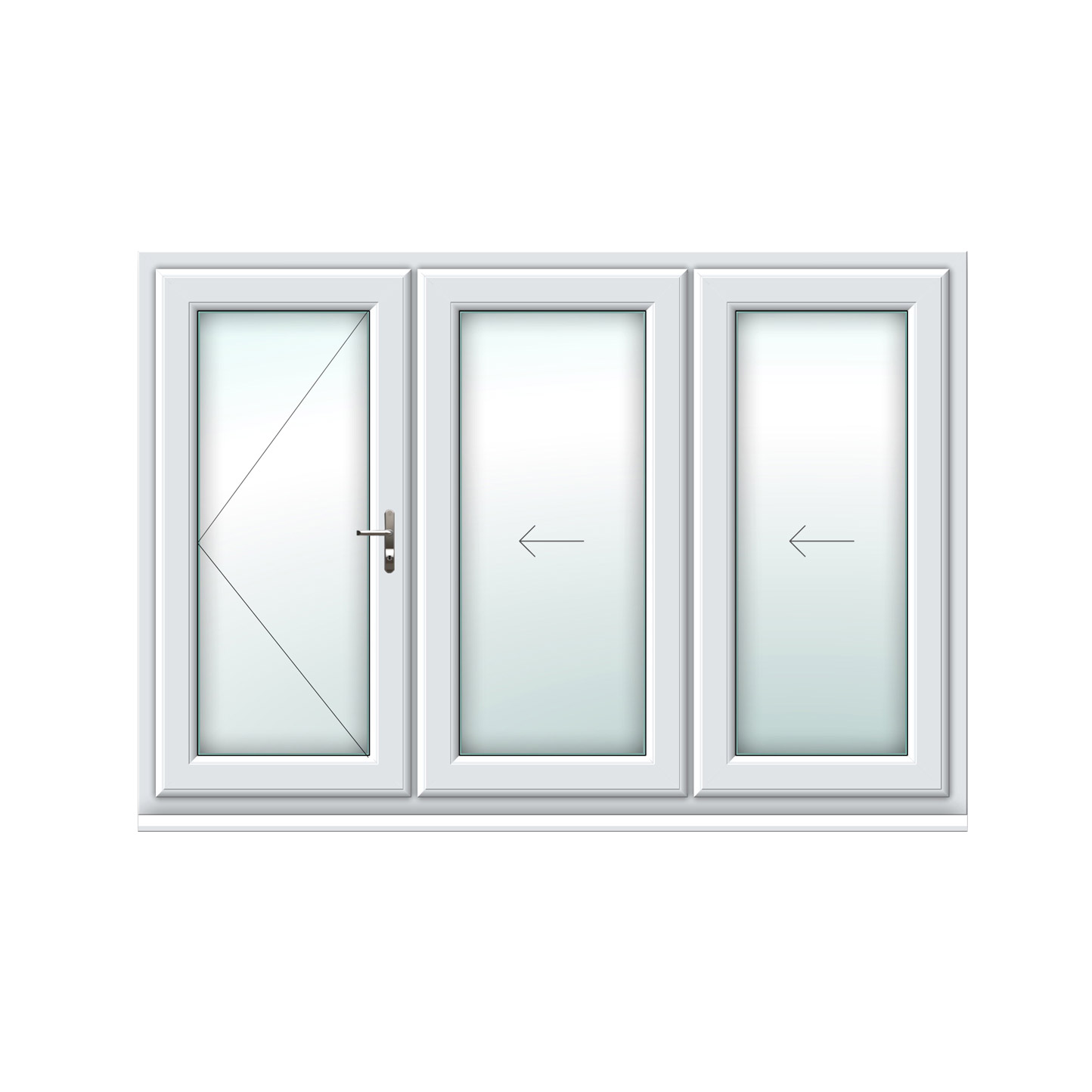 3 Panel uPVC Bifold Doors