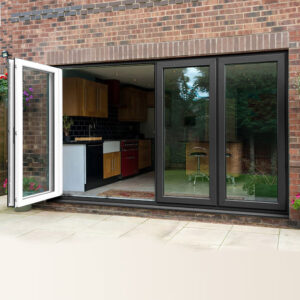 Anthracite Grey 3 Panel uPVC Bifold Doors - Affordable Doors