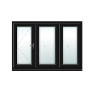 Black 3 Panel uPVC Bifold Doors