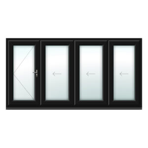 Black 4 Panel uPVC Bifold Doors