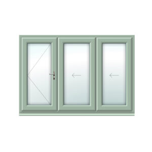 Chartwell Green 3 Panel uPVC Bifold Doors