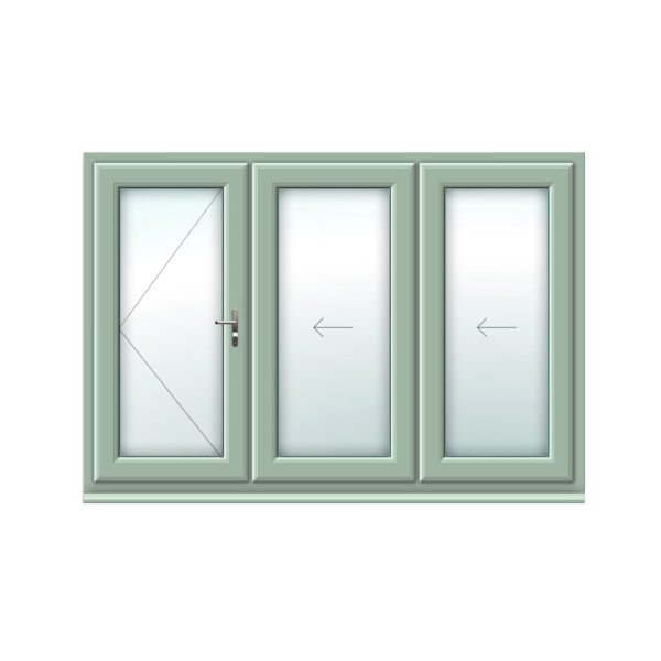 Chartwell Green 3 Panel uPVC Bifold Doors