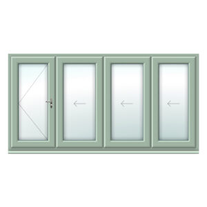 Chartwell Green 4 Panel uPVC Bifold Doors