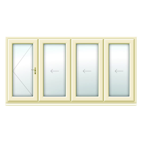 Cream 4 Panel uPVC Bifold Doors