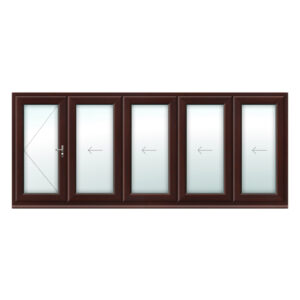 Rosewood 5 Panel Bifold Doors