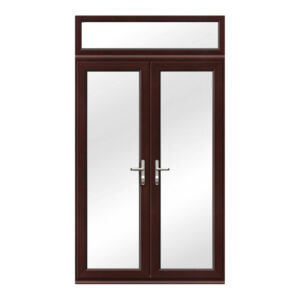 Rosewood French Doors with Top Window