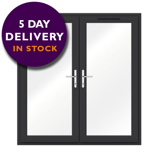 Anthracite Grey uPVC French Doors - Fast 5 Day Delivery