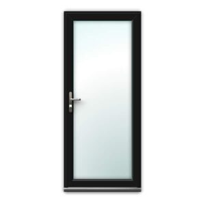 Black uPVC Door - Fully Glazed