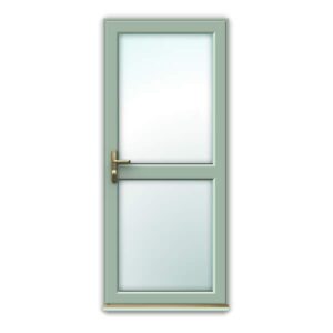 Chartwell Green uPVC Door - Fully Glazed with Mid Rail