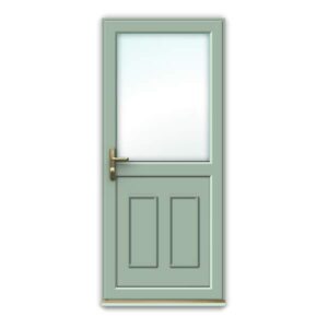 Chartwell Green uPVC Door - Half Glazed with Clayton Panel