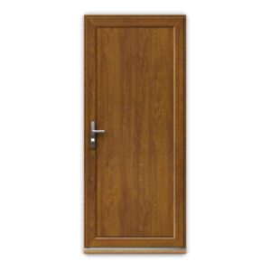 Light Oak uPVC Door - Unglazed - Full Flat Panel
