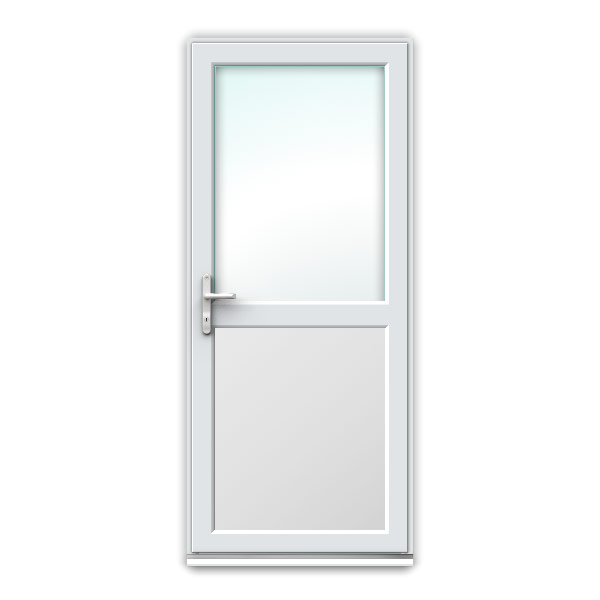 uPVC Door | Half Glazed with Mid-Rail