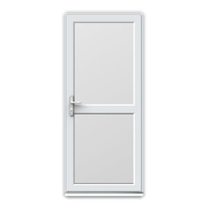 uPVC Door - Unglazed with Mid Rail & Flat Panels