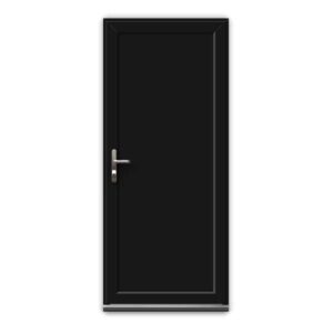 Black uPvc Full Flat Panel Door