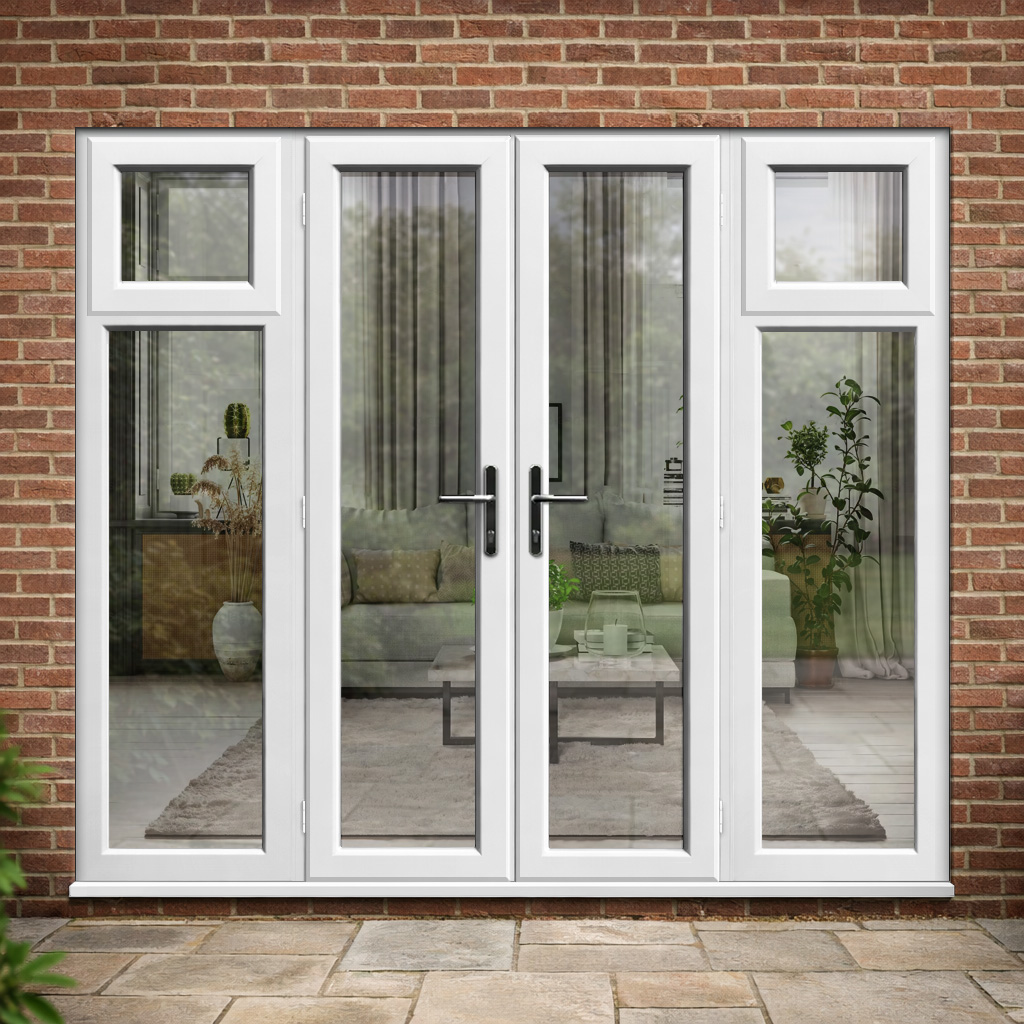 uPVC French Doors with Opening Side Windows