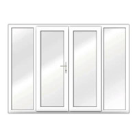 White French Door with side panels