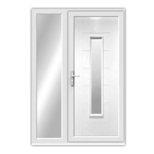 London Glazed Single uPVC Door with Side Window