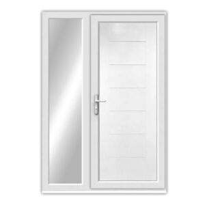 London Solid Panel Single uPVC Door with Side Window