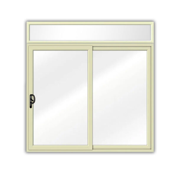 Cream Sliding Door with Top Window