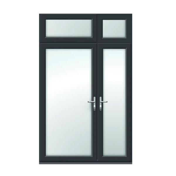 Offset French Doors with Opening Top Window