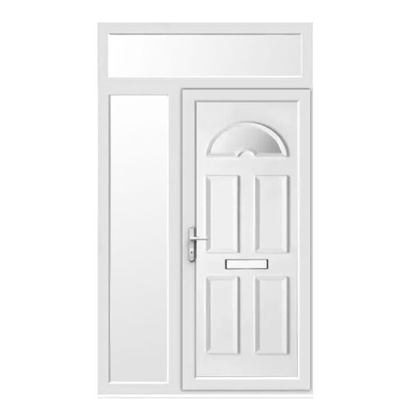 upvc door with top light and sidelight