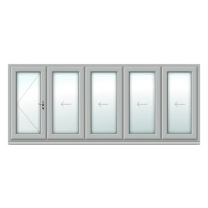Agate Grey 5 Panel Bifold Doors