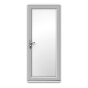 Agate Grey Full Glass Panel uPVC Single Door