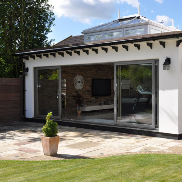 Agate Grey uPVC Sliding Patio Door - 4 Pane