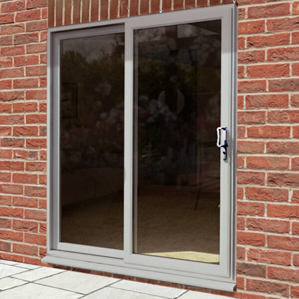 Agate Grey uPVC 2 Pane Sliding Patio Doors