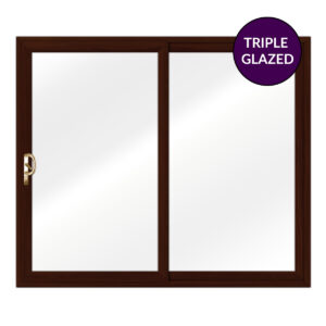 Rosewood Triple Glazed Sliding Patio Doors