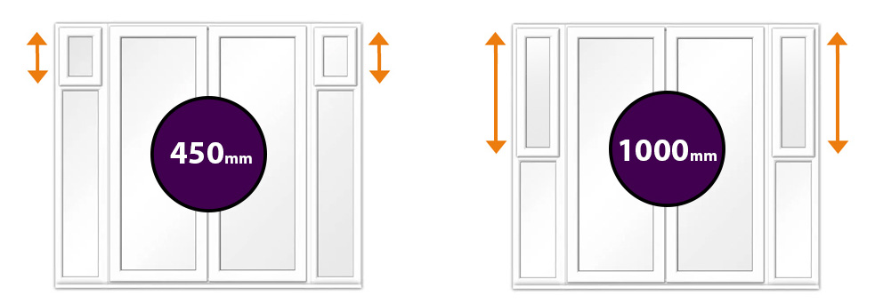 Side opener depth options 