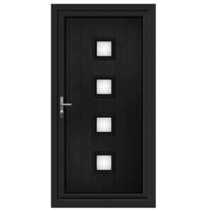 Black Hayner uPVC Front Door