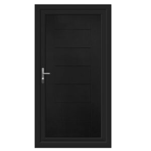 Black London Solid uPVC Front Door