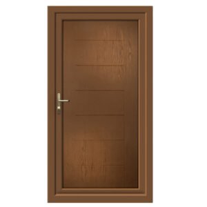 Light Oak London Solid uPVC Front Door