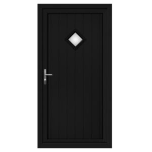 Black Woodruff Diamond Glazed uPVC Front Door