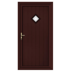 Rosewood Woodruff Diamond Glazed uPVC Front Door