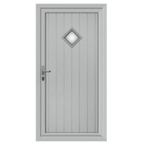 Agate Grey Woodruff Diamond Glazed uPVC Front Door