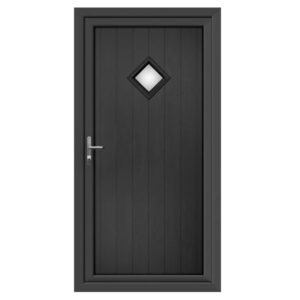 Anthracite Grey Woodruff Diamond Glazed uPVC Front Door