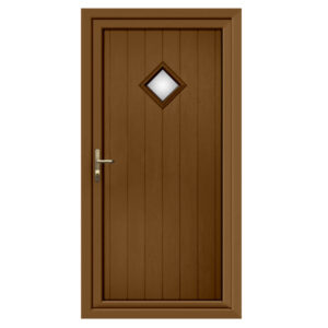 Light Oak Woodruff Diamond Glazed uPVC Front Door