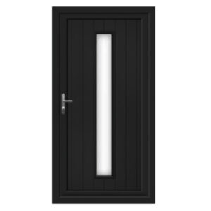 Black Woodruff Long Glazed uPVC Front Door