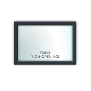 Anthracite Grey Fixed Window - Style 1B