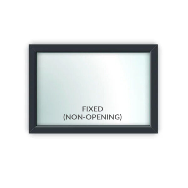 Anthracite Grey Fixed Window - Style 1B