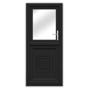 Black upvc Stable Door with Regal Panel